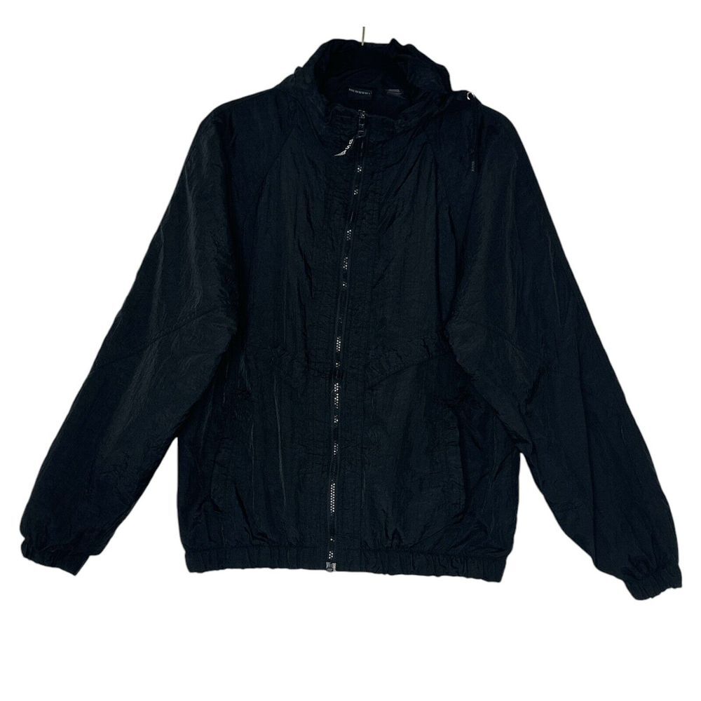 VTG JCPenneys USA Olympics‎ Windbreaker Men Medium Black Lightweight Jacket